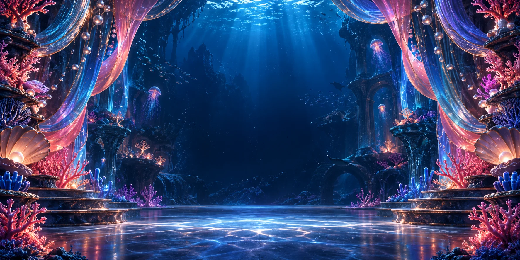 Deepglow Ribbon Theatre themed scene