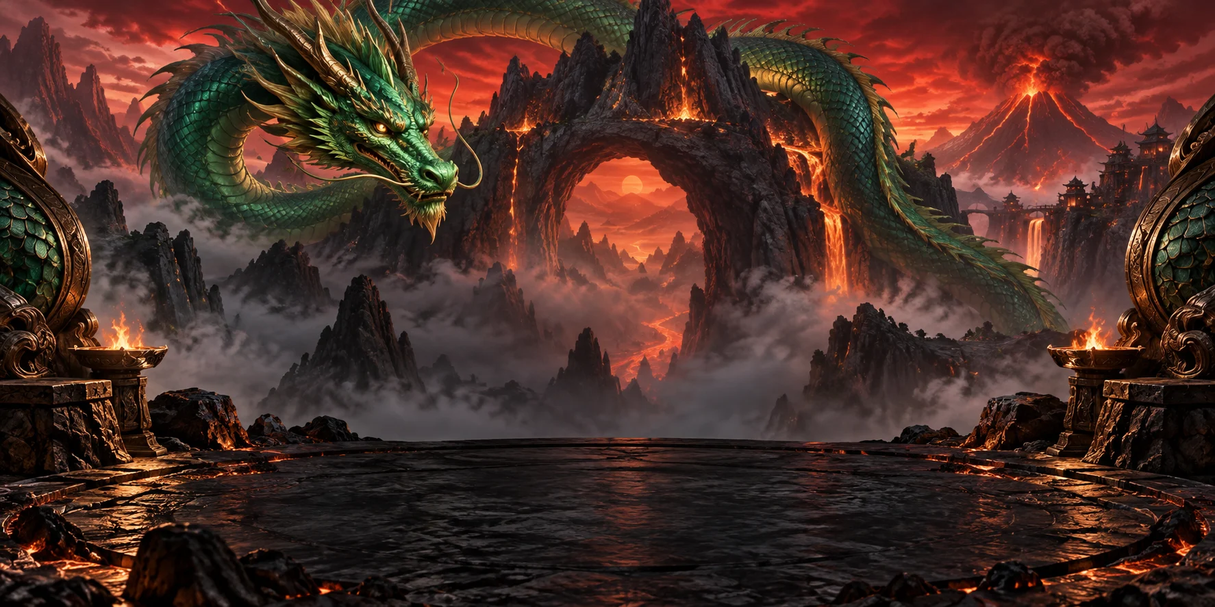 Dragon's Fury themed scene