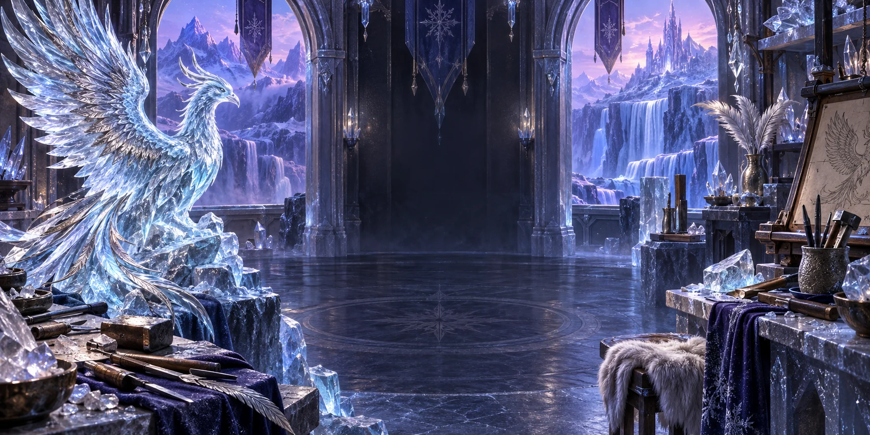 Frostwing Crystal Studio themed scene