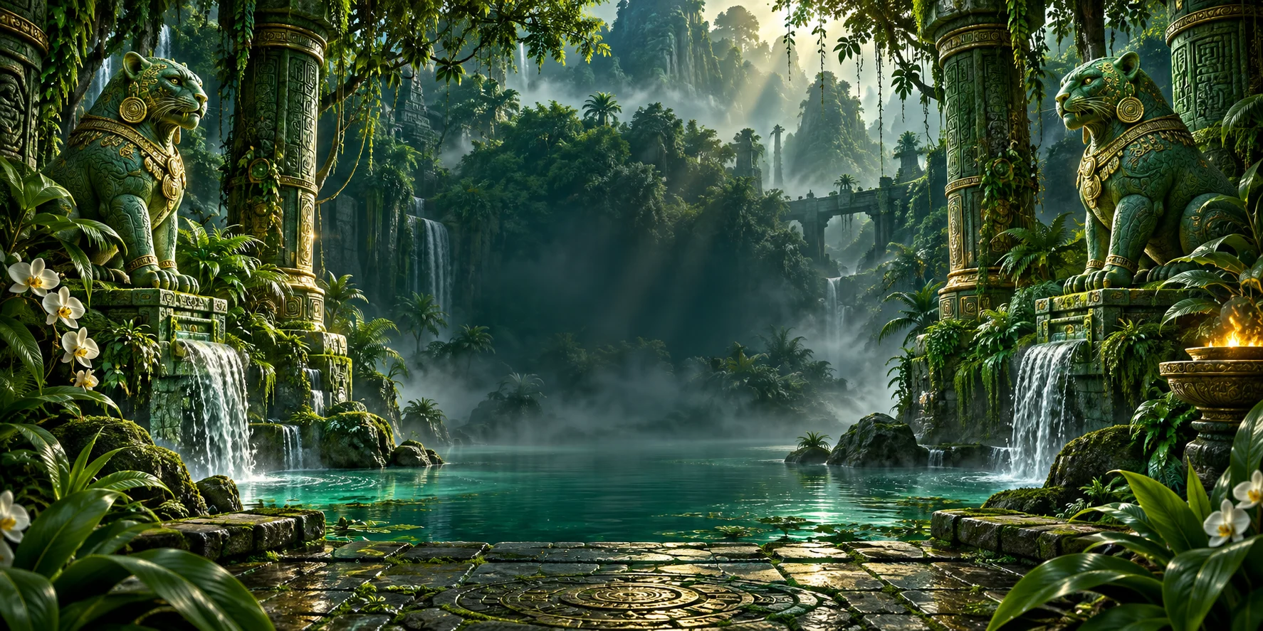Jade Rainforest themed scene