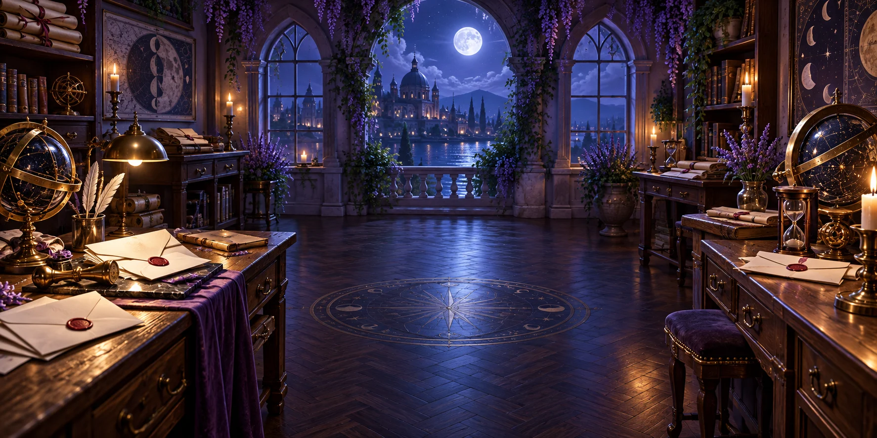 Lunar Letter Workshop themed scene