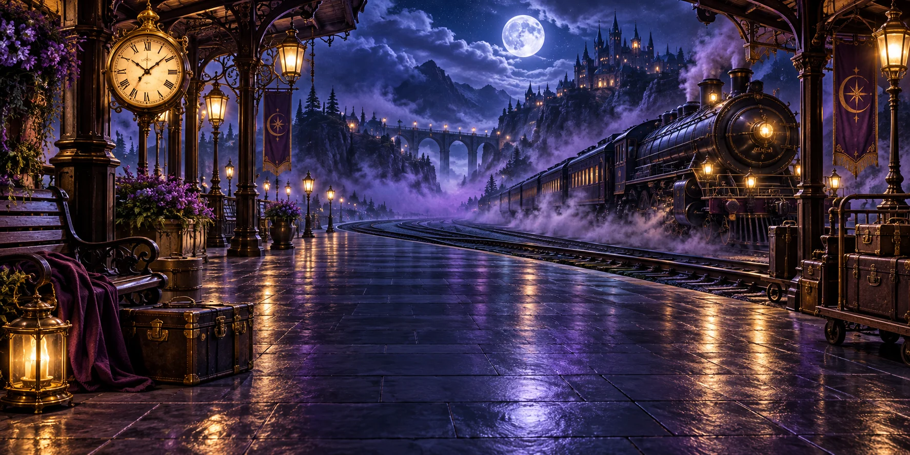 Midnight Railway themed scene