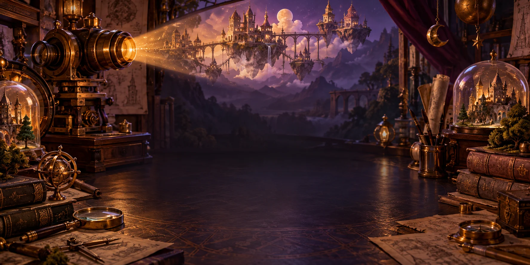 Miniature Realm Projector themed scene