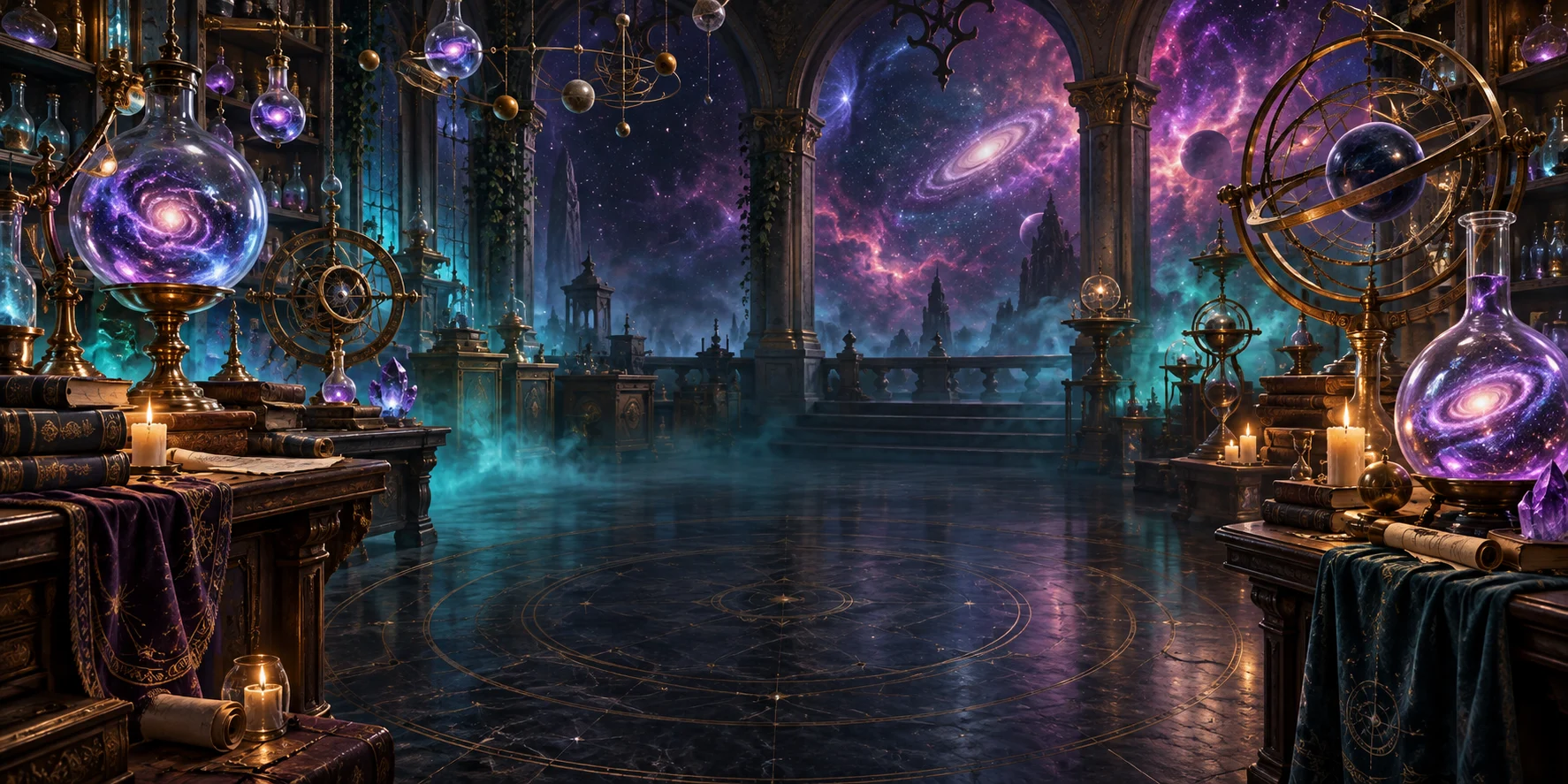 Nebula Mist Laboratory themed scene