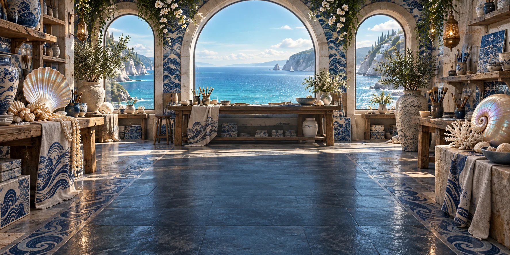 Ocean Pattern Studio themed scene