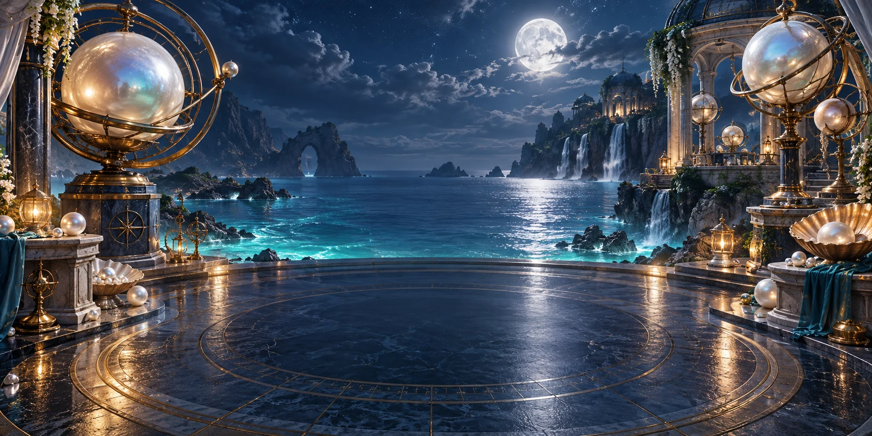 Tidal Pearl Observatory themed scene