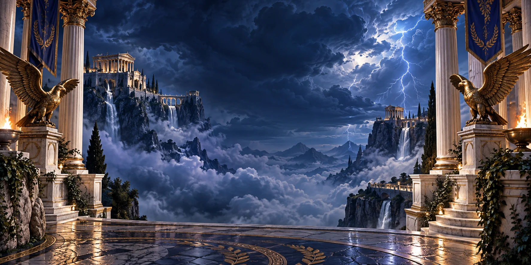 Zeus Ascends themed scene